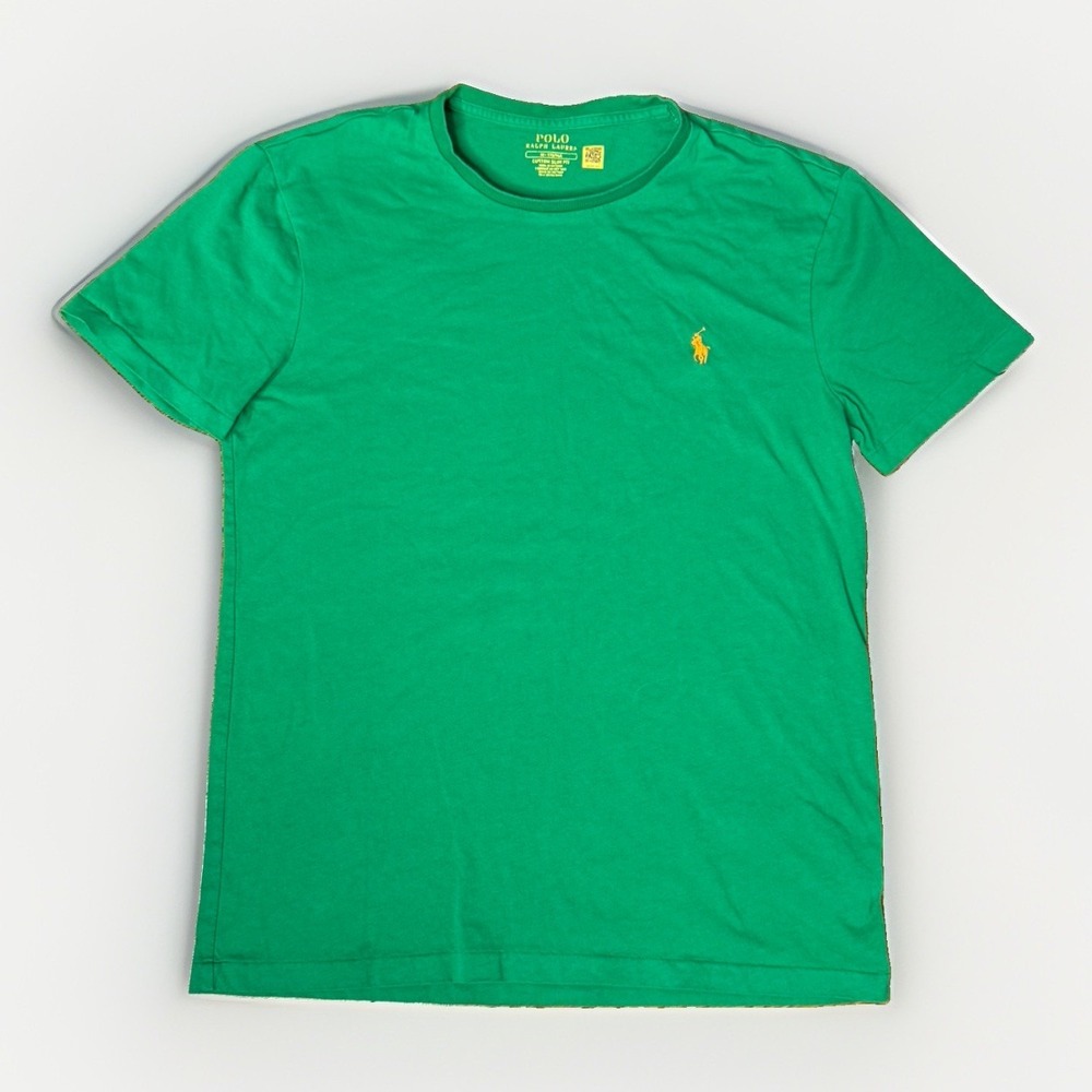 Vibrant green Polo Ralph Lauren cotton jersey crewneck T-shirt Men's Size M